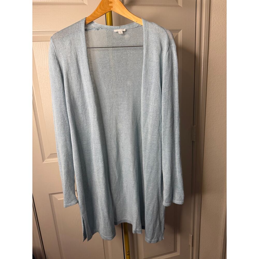 j.jill blue cardigan